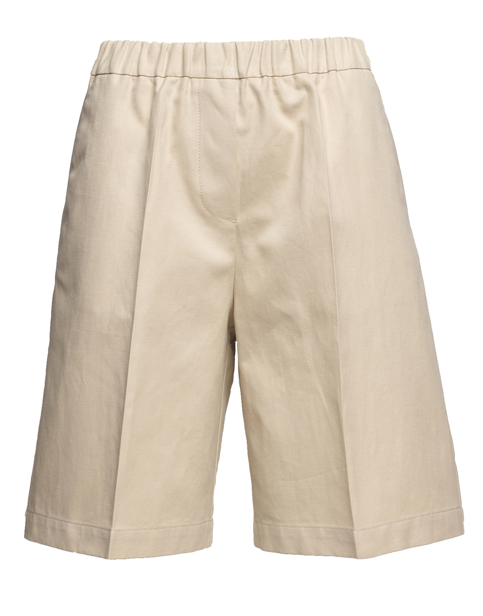 Bermuda Basket in Lino Cotone Orzo