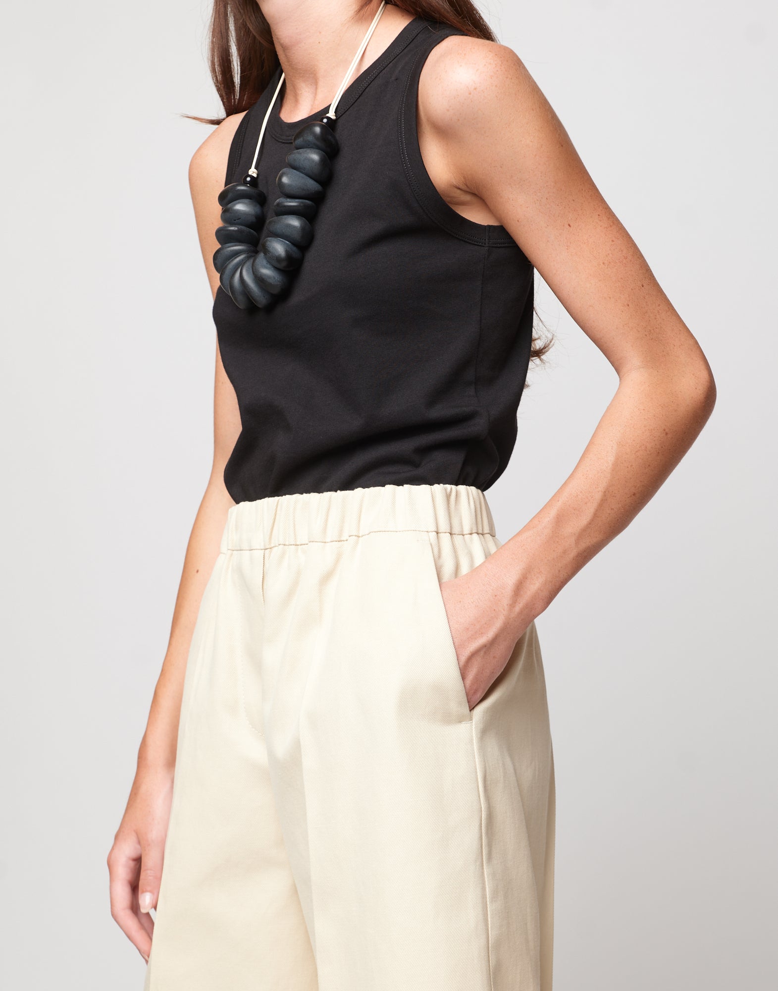 Bermuda Basket in Lino Cotone Orzo