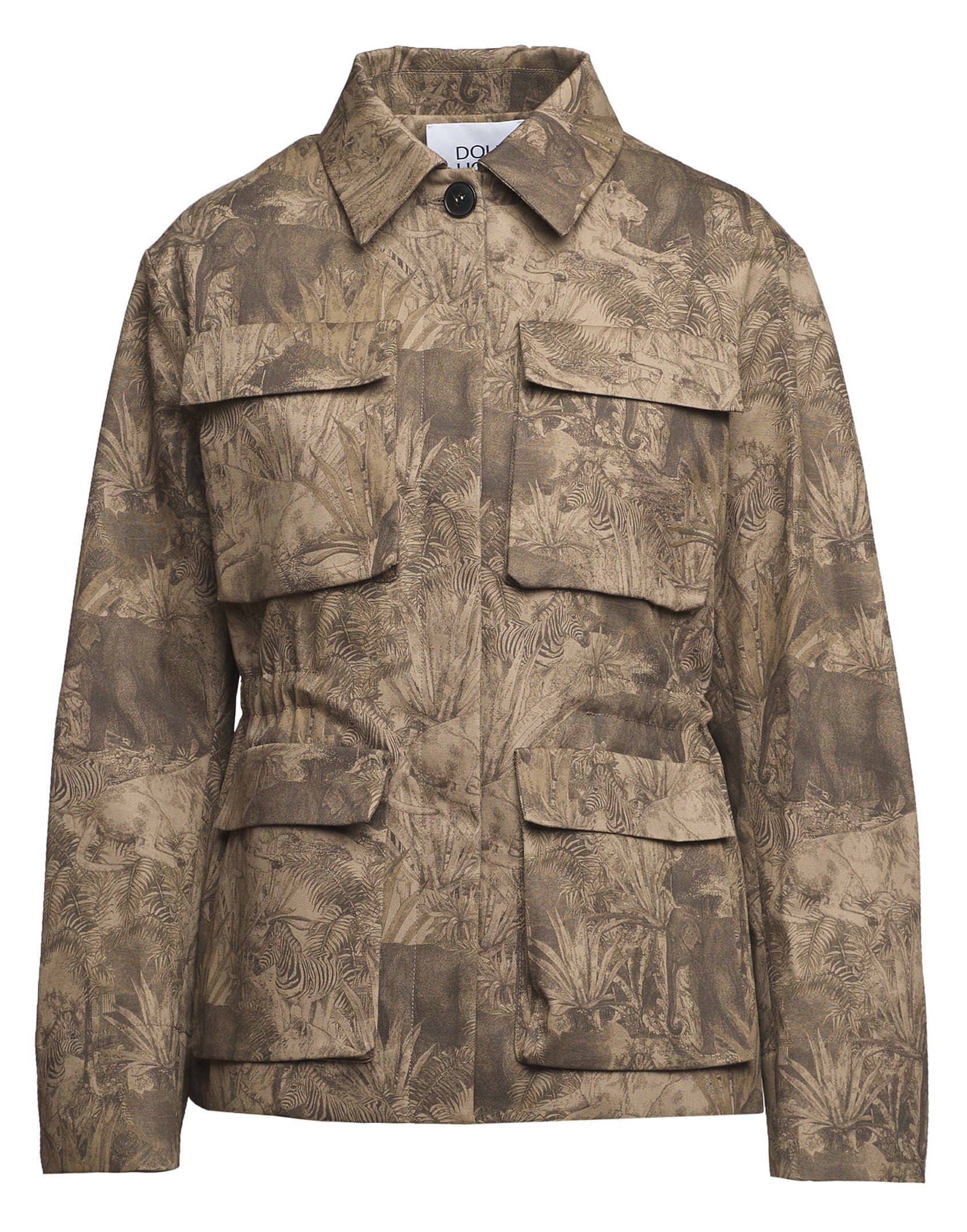 Field Jacket in Drill di Cotone Stampa Jungle