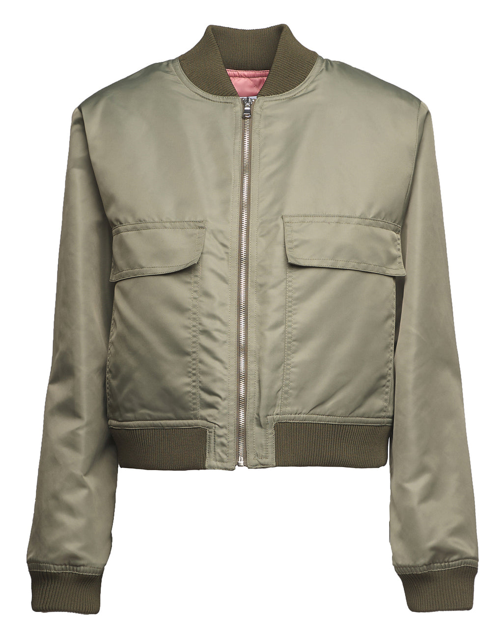 Bomber Corto in Tecno Raso Salvia