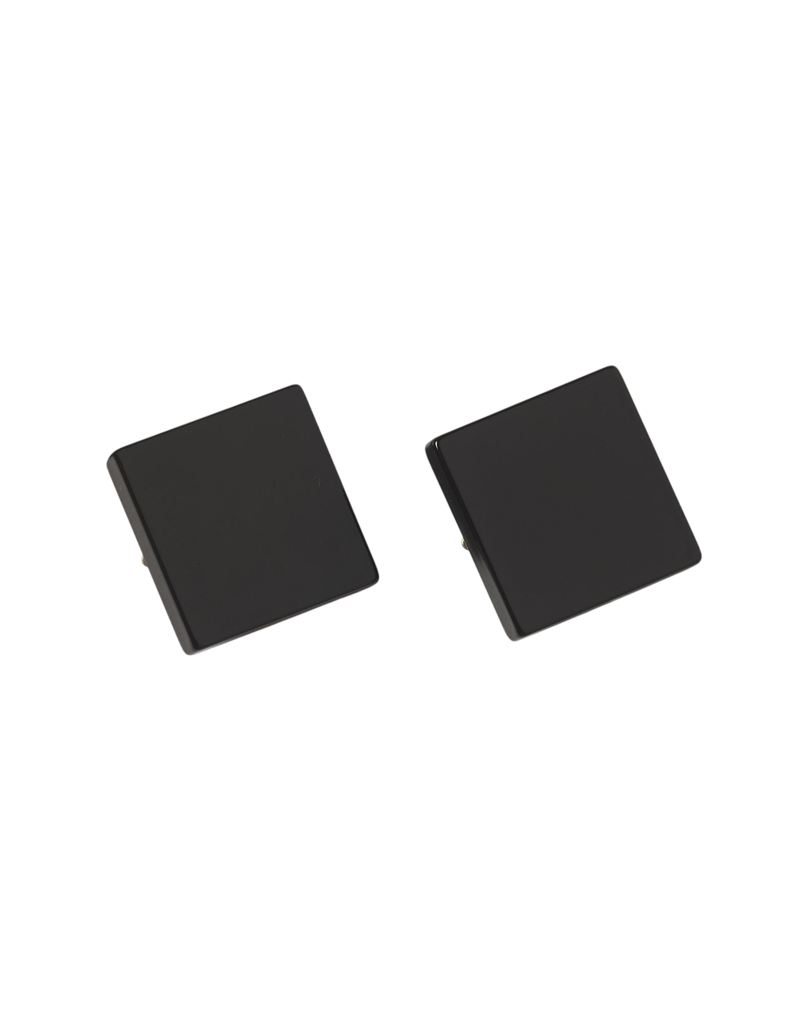 Orecchini Quadrati con Clip Neri
