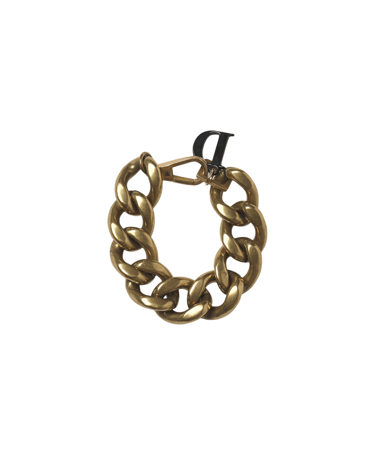 Bracciale Groumette con Lettera D Ottone