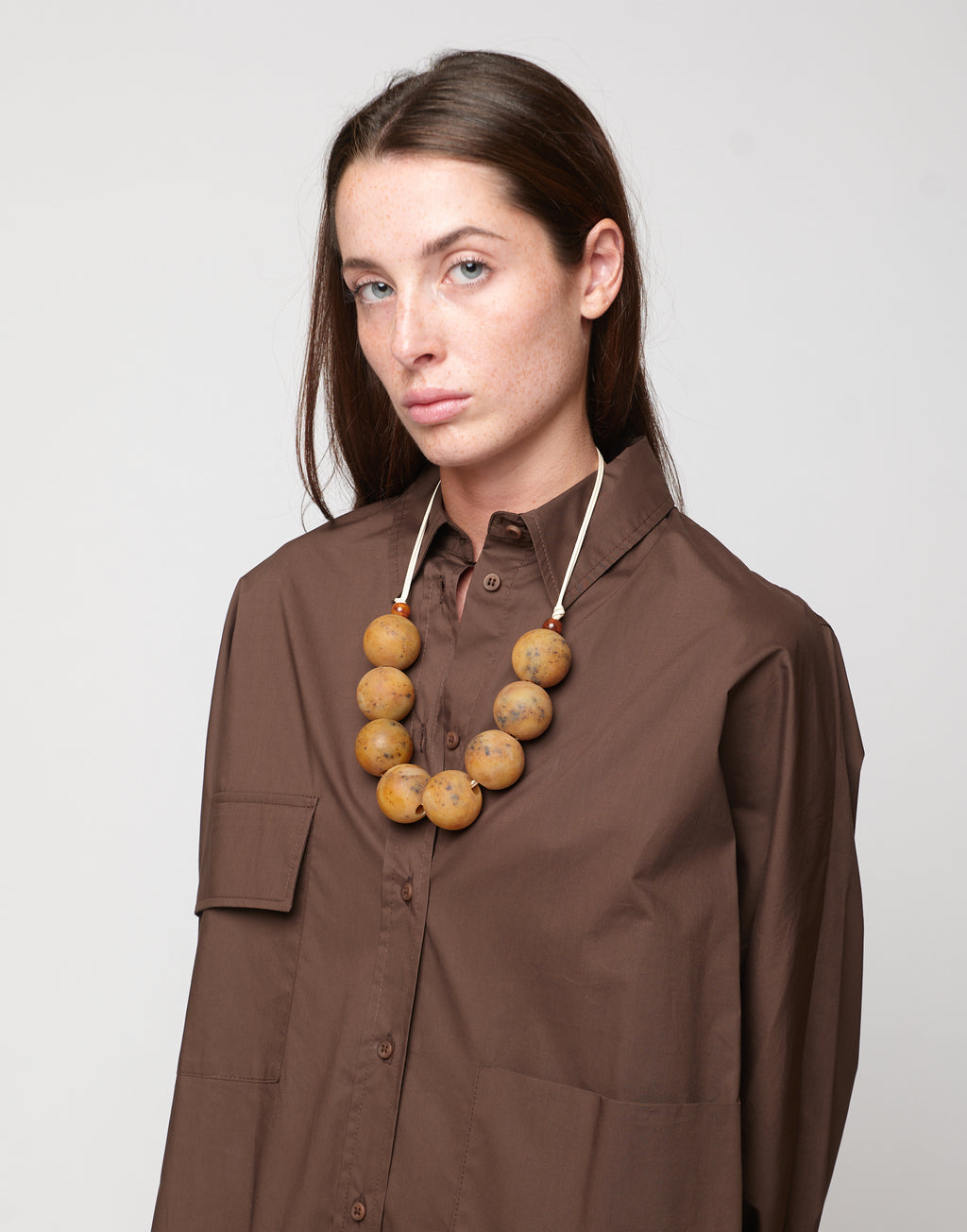 Collana Girocollo con Pietre in Marmo Giallo