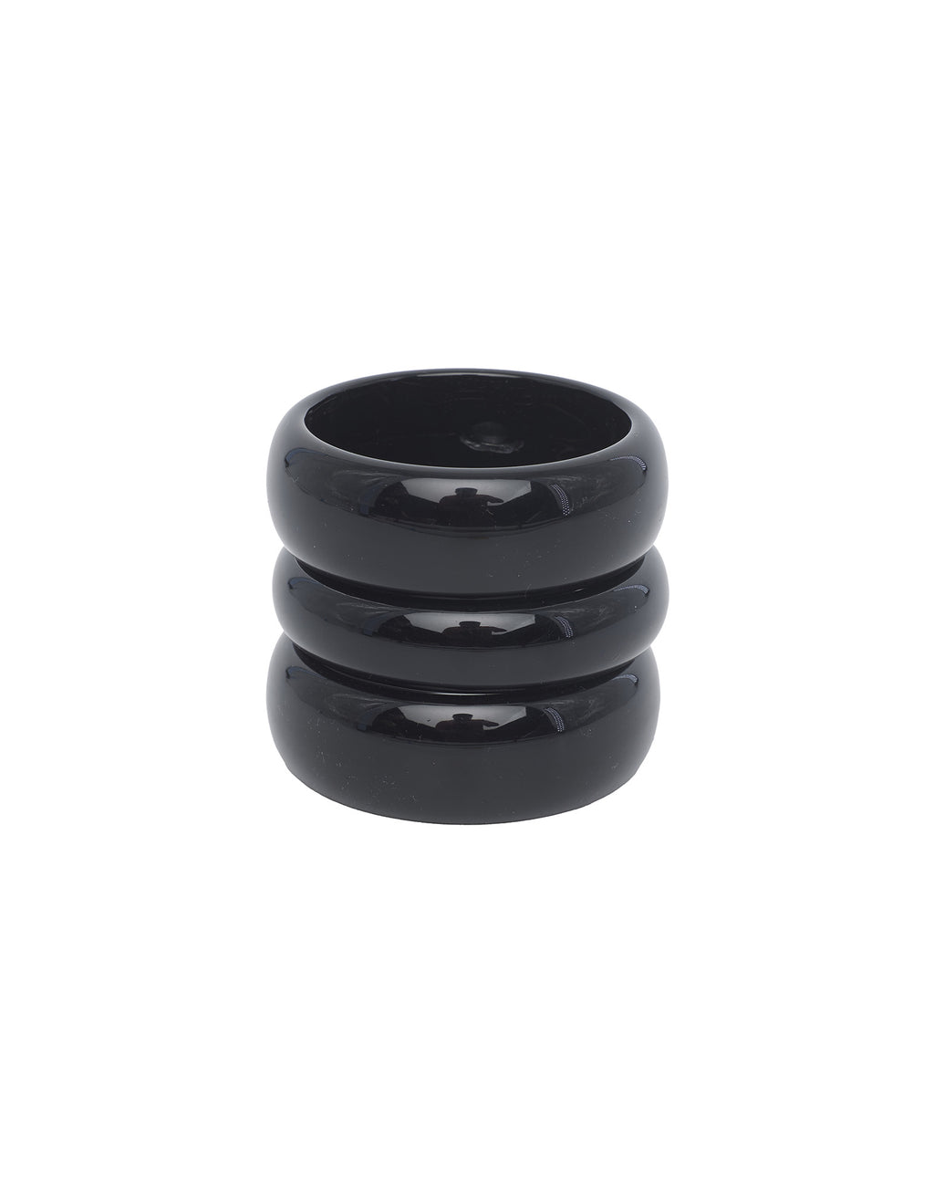 Bracciale Alto in Plexi Lucido Nero