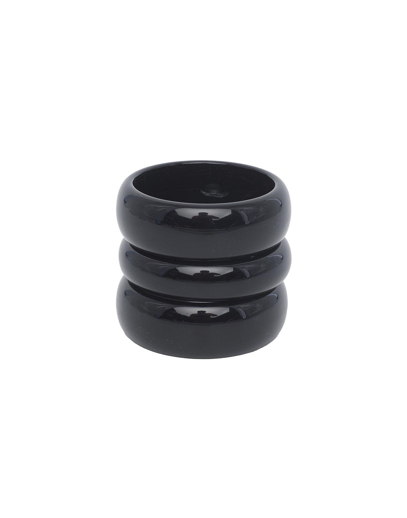 Bracciale Alto in Plexi Lucido Nero