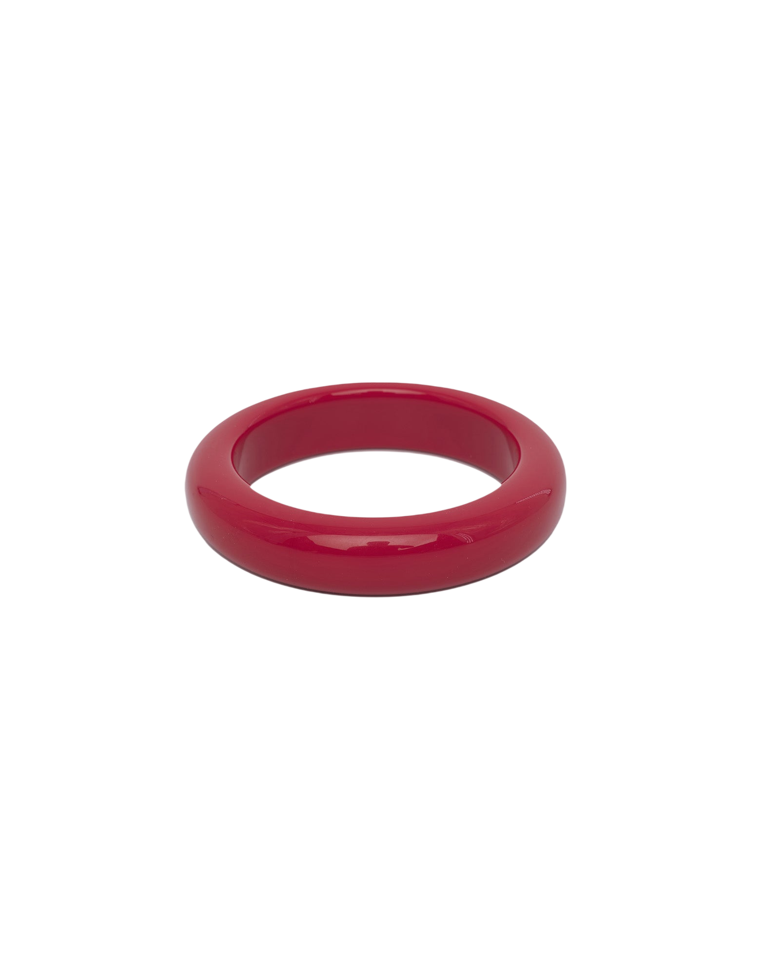 Bracciale Basso in Plexi Lucido Rubino