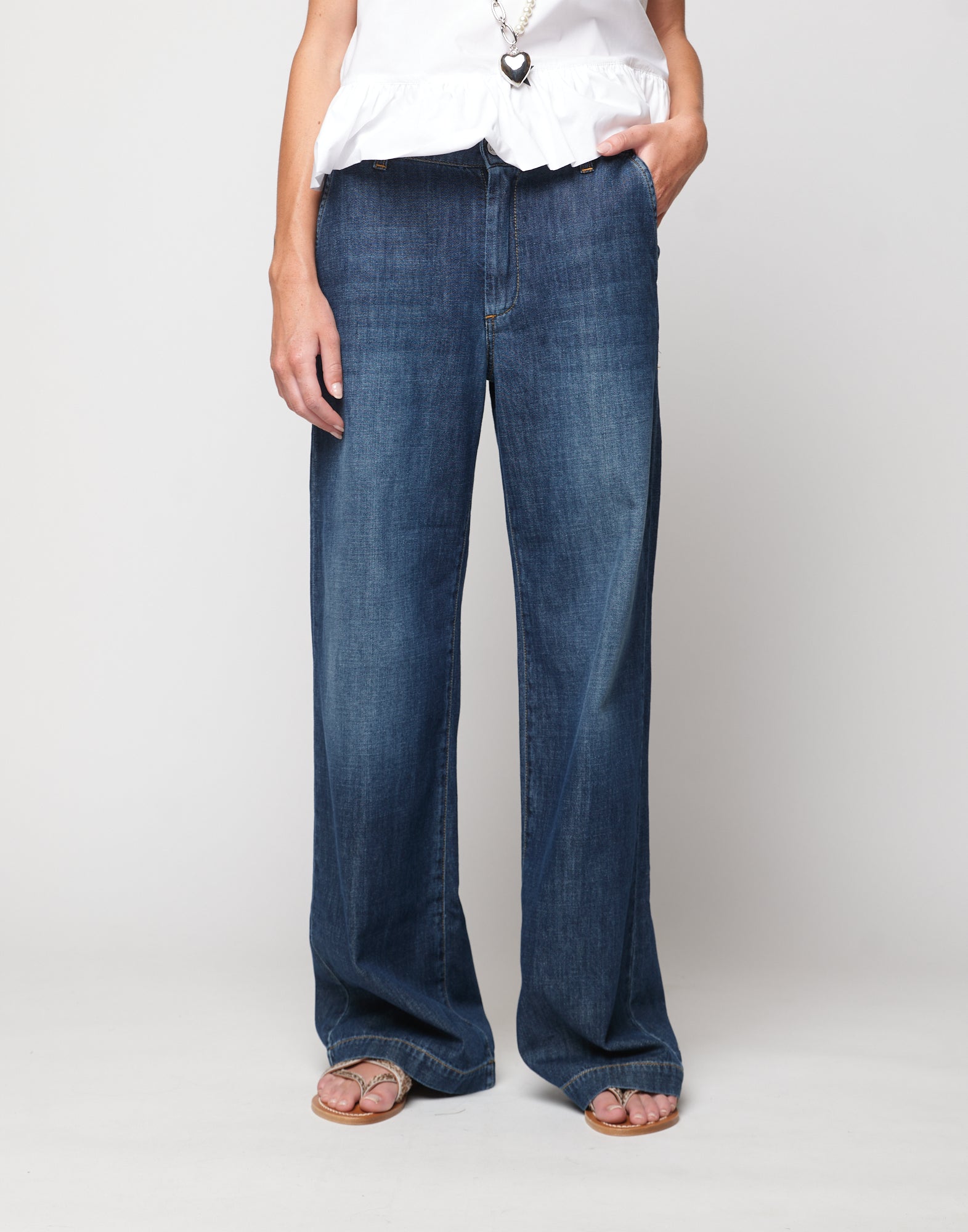 Jeans Palazzo in Denim Light