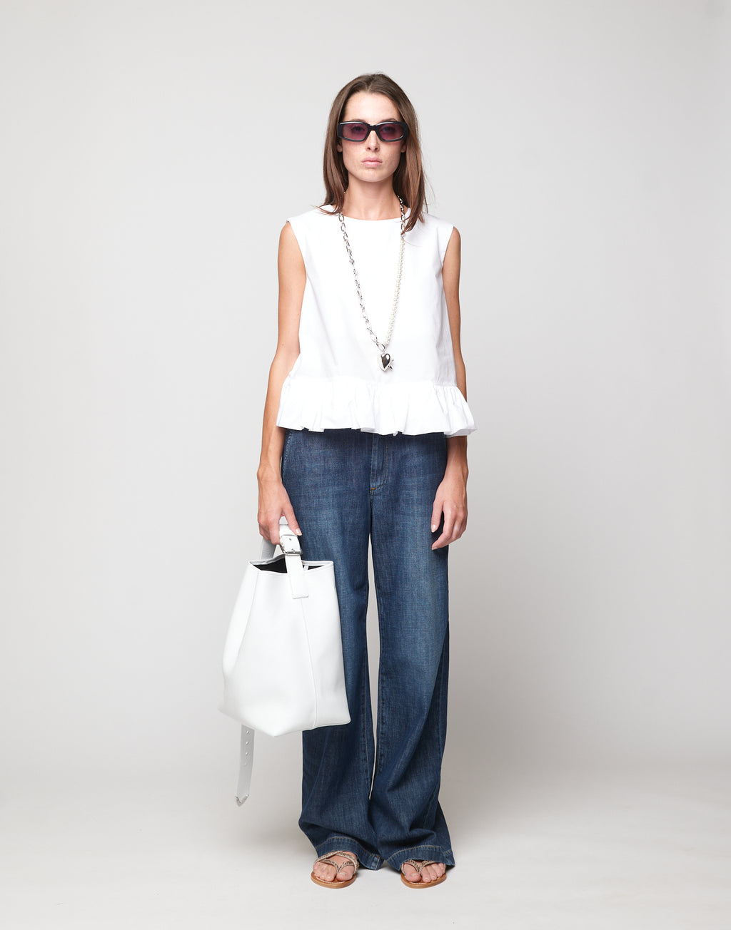 Jeans Palazzo in Denim Light