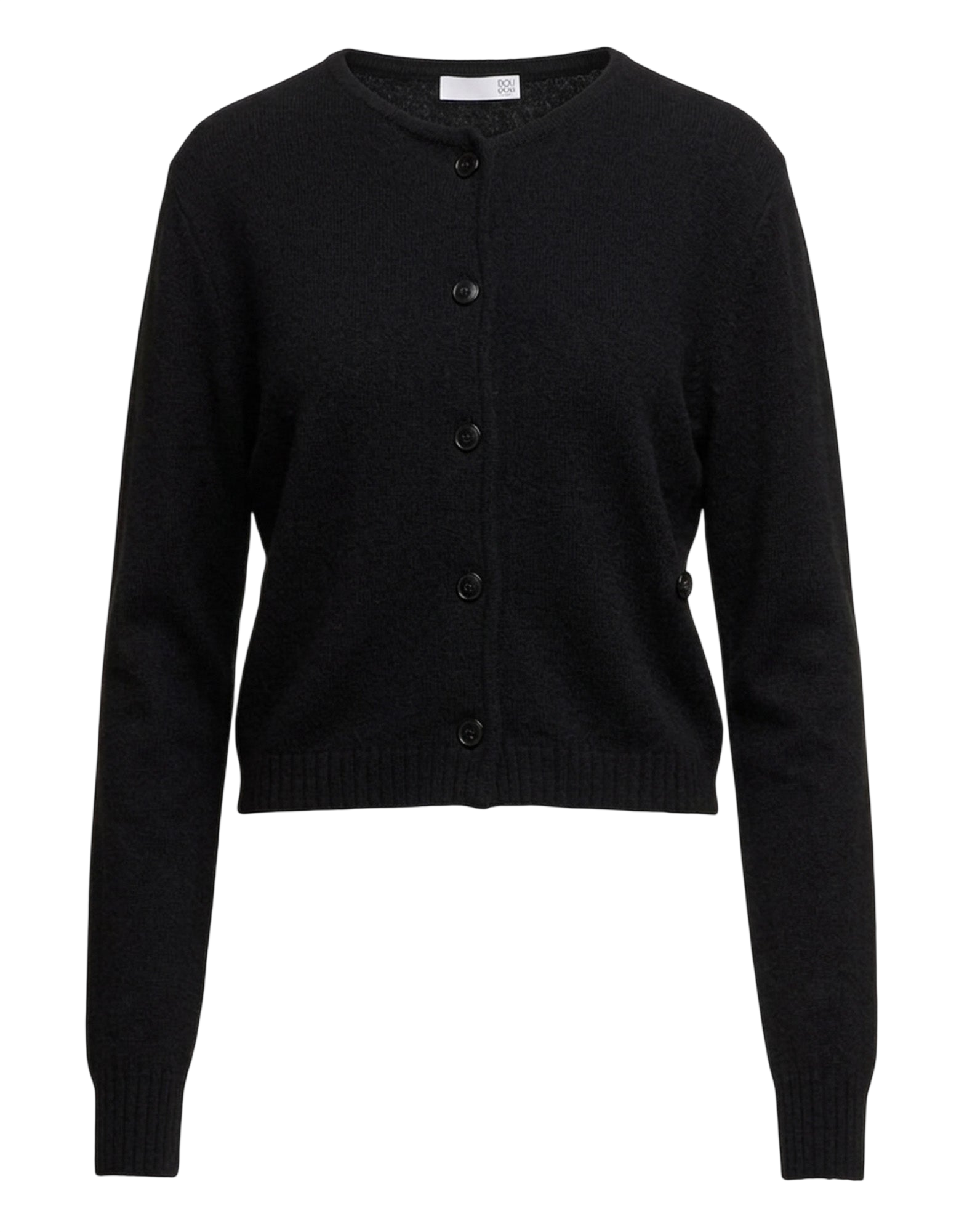 Cardigan Leggero in Lana Cashmere Seta Nero