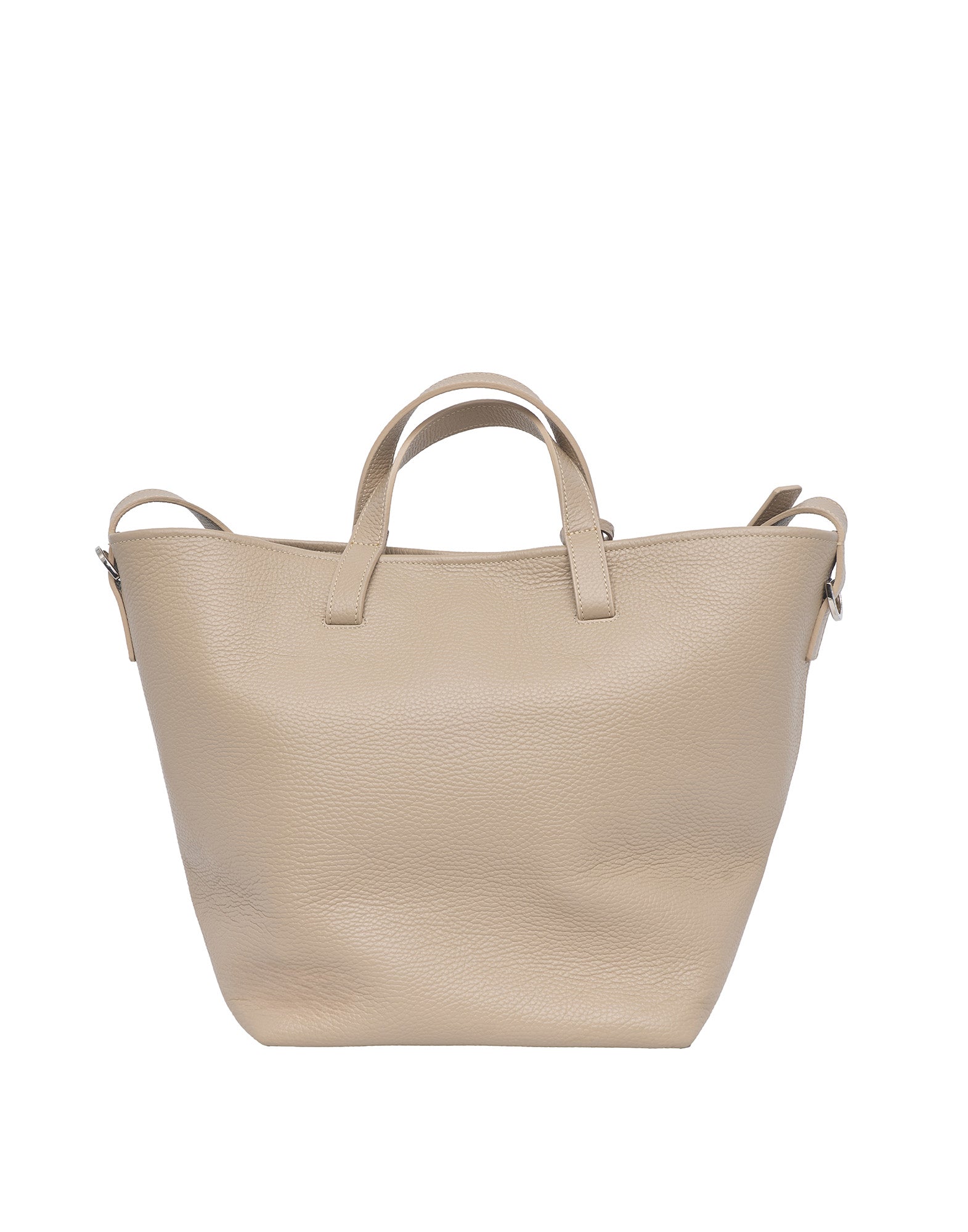 Borsa Shopping Giulia in Pelle Martellata Marmo