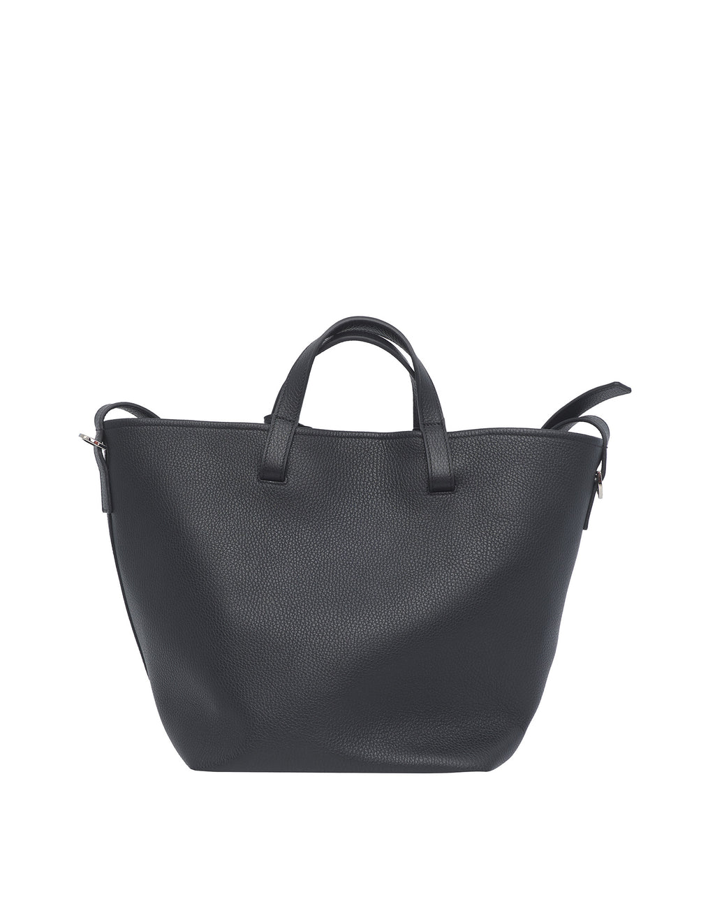 Borsa Shopping Giulia in Pelle Martellata Nera