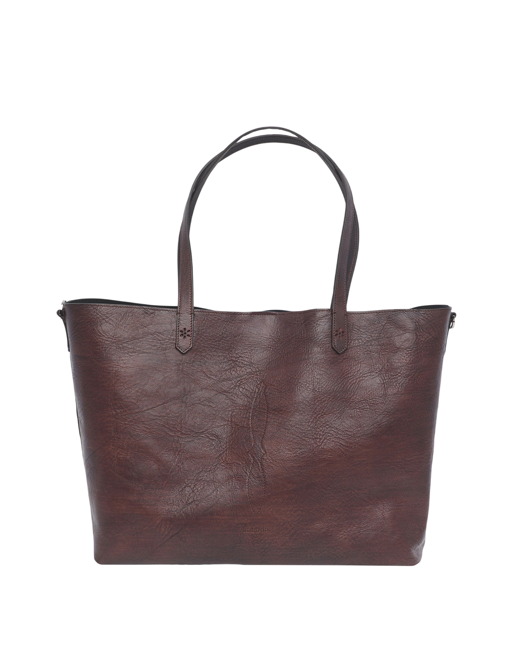Borsa Olivia in Cuoio Tuffato Tinto e Lavato Moro