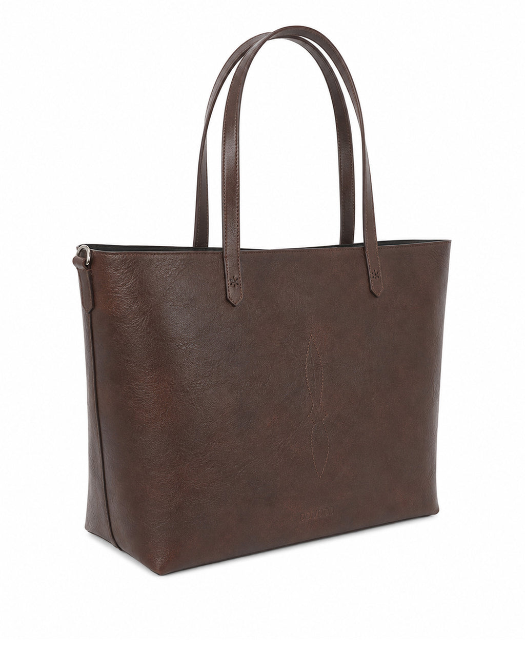 Shooping Grande in Cuoio Tuffato Lavato Moro