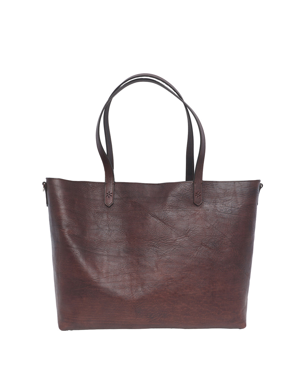 Borsa Olivia in Cuoio Tuffato Tinto e Lavato Moro