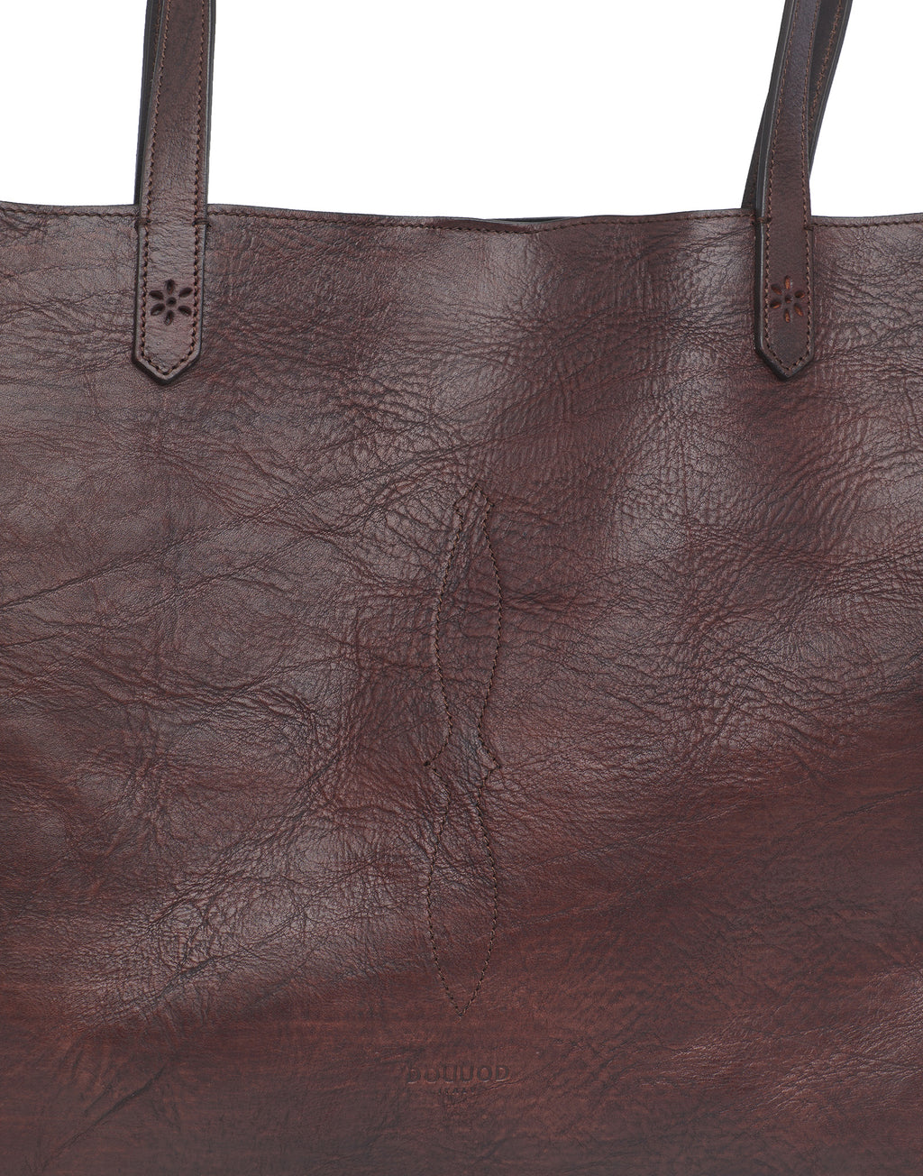 Borsa Olivia in Cuoio Tuffato Tinto e Lavato Moro