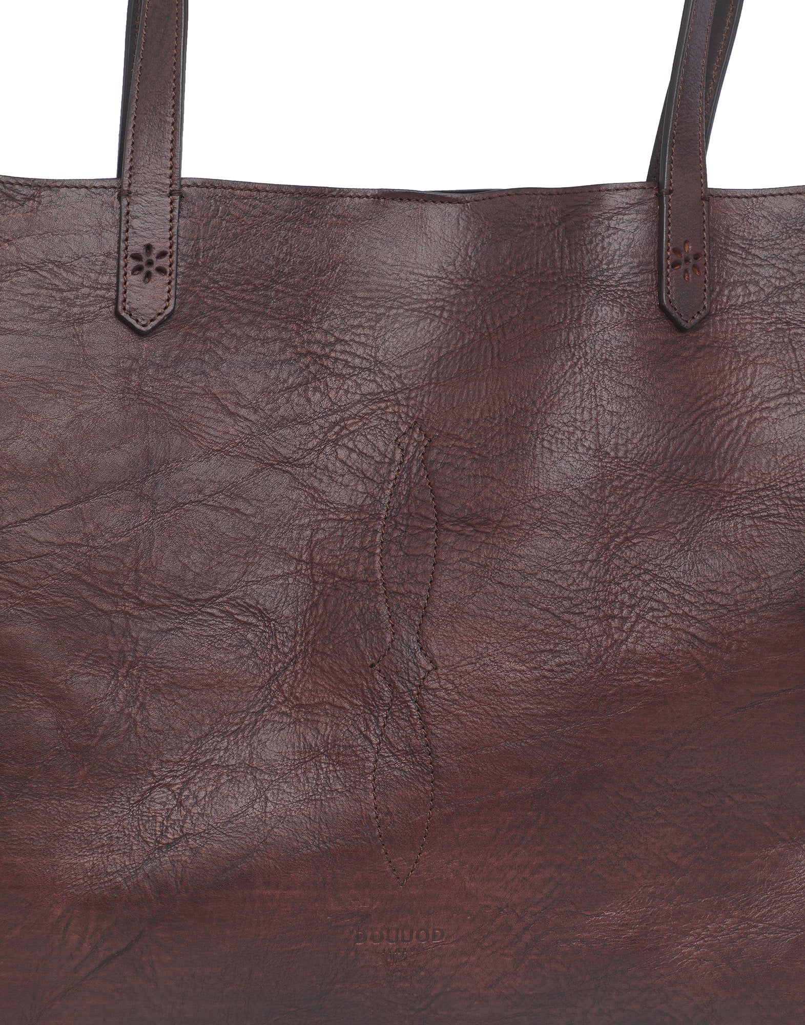 Borsa Olivia in Cuoio Tuffato Tinto e Lavato Moro