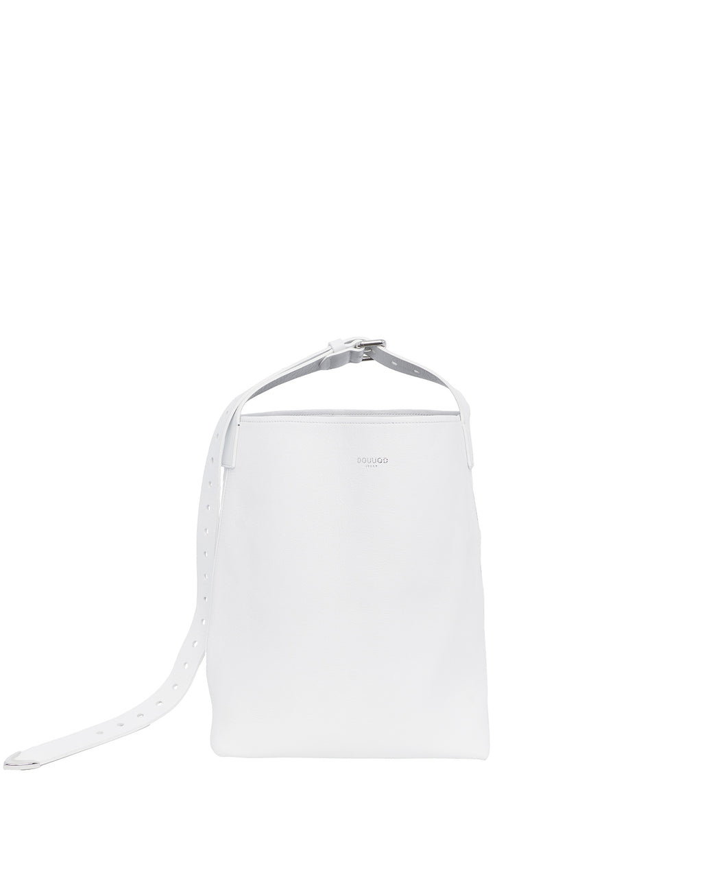 Borsa a Secchiello Tilla in Pelle Mousse Off White