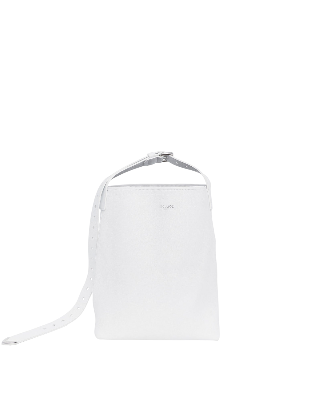 Borsa a Secchiello Tilla in Pelle Mousse Off White