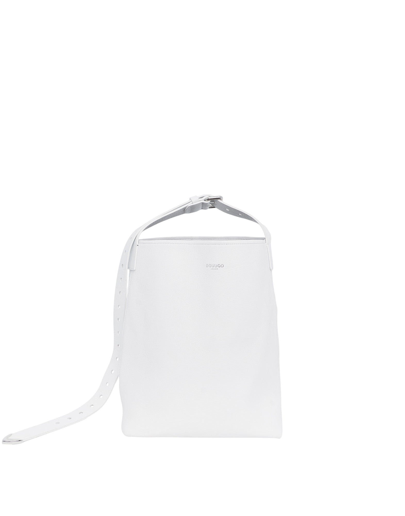 Borsa a Secchiello Tilla in Pelle Mousse Off White