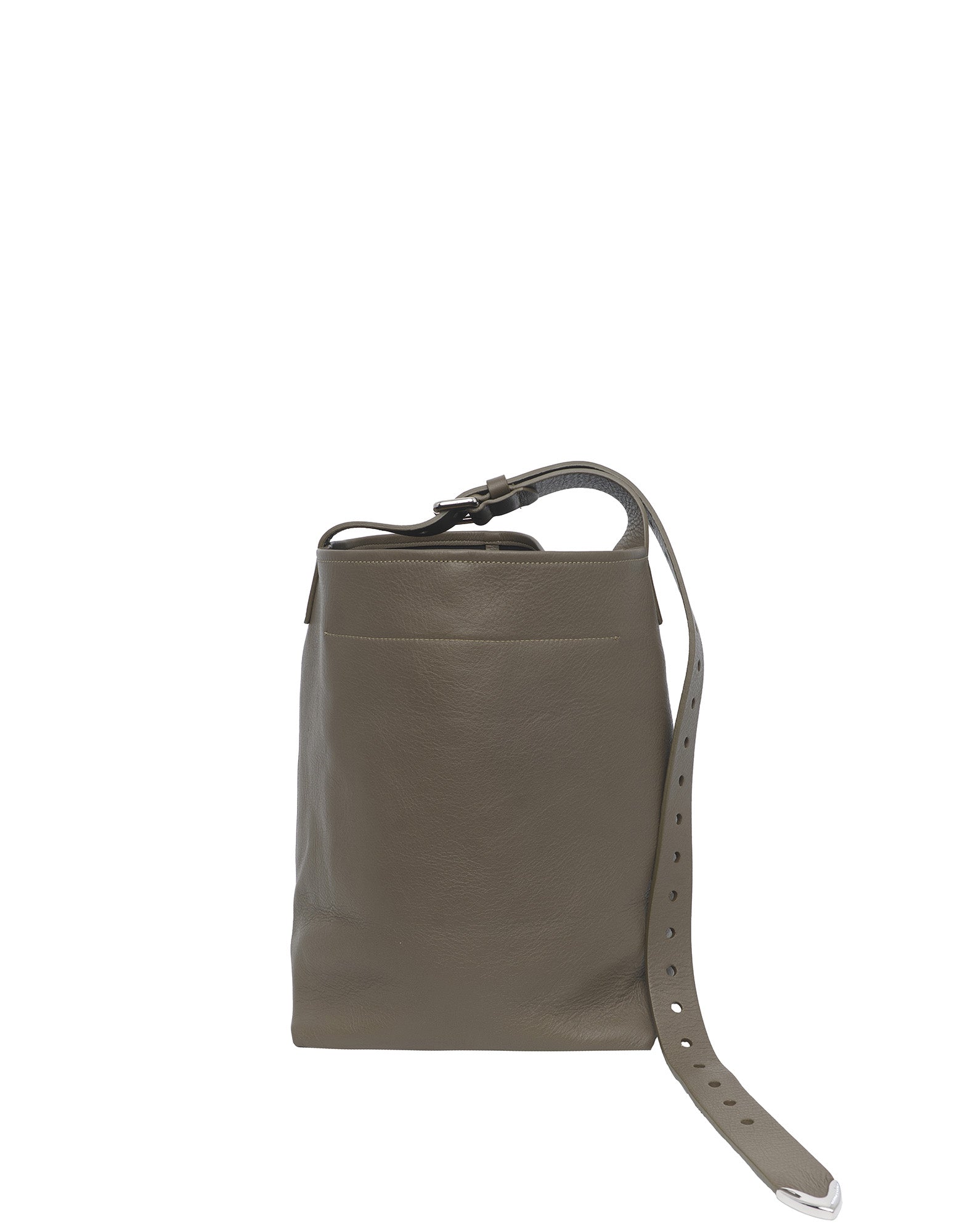 Borsa a Secchiello Tilla in Pelle Mousse Militare