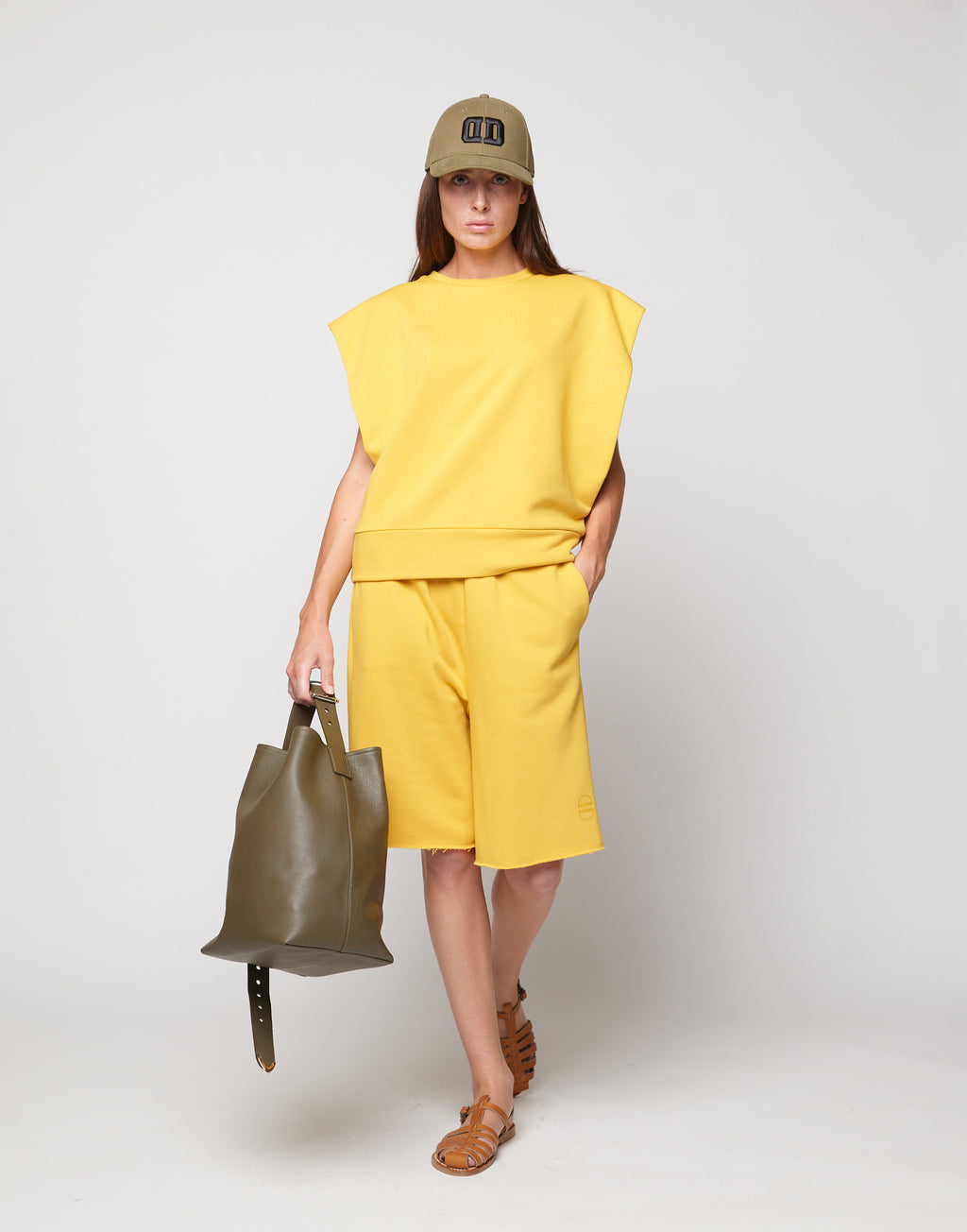 Borsa a Secchiello Tilla in Pelle Mousse Militare