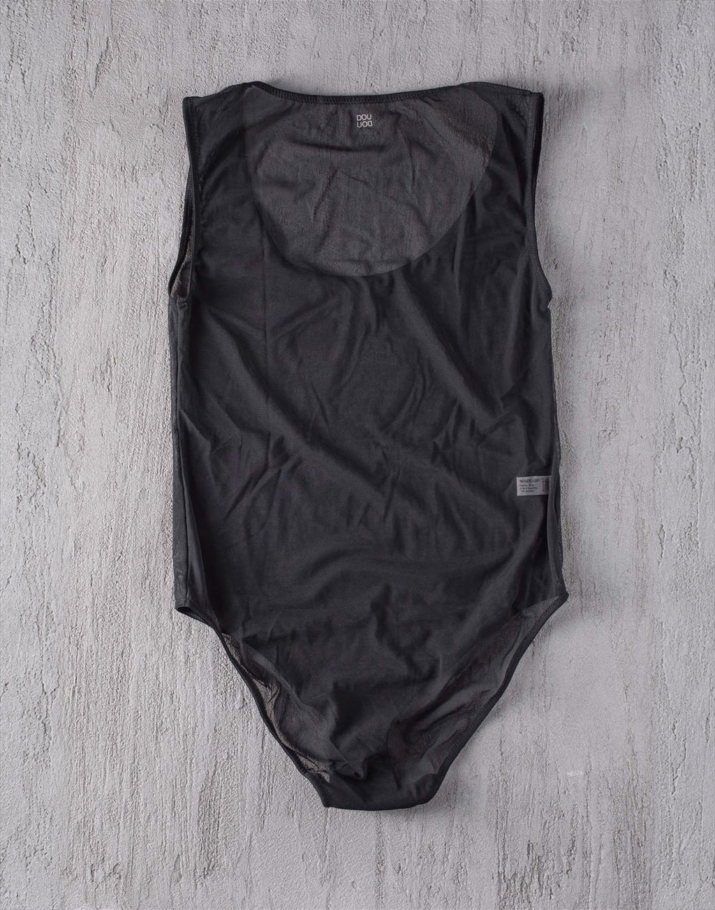 Body in Tulle Elasticizzato Nero