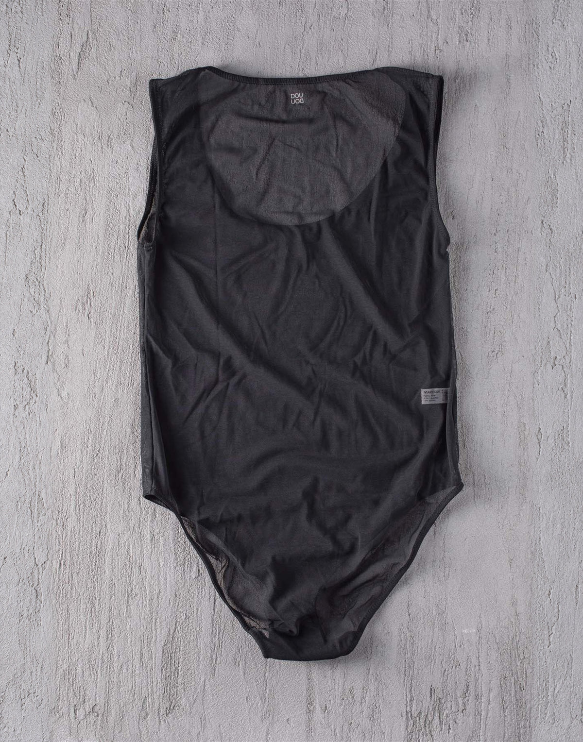 Body in Tulle Elasticizzato Nero