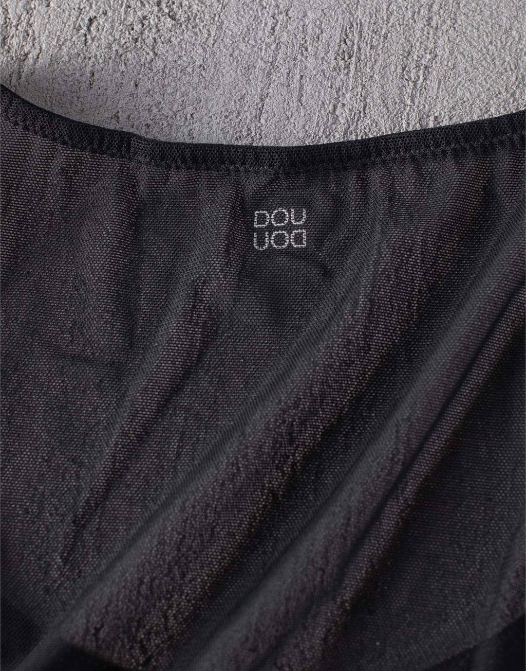 Body in Tulle Elasticizzato Nero