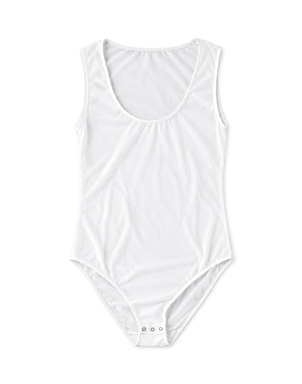 Body in Tulle Elasticizzato Bianco