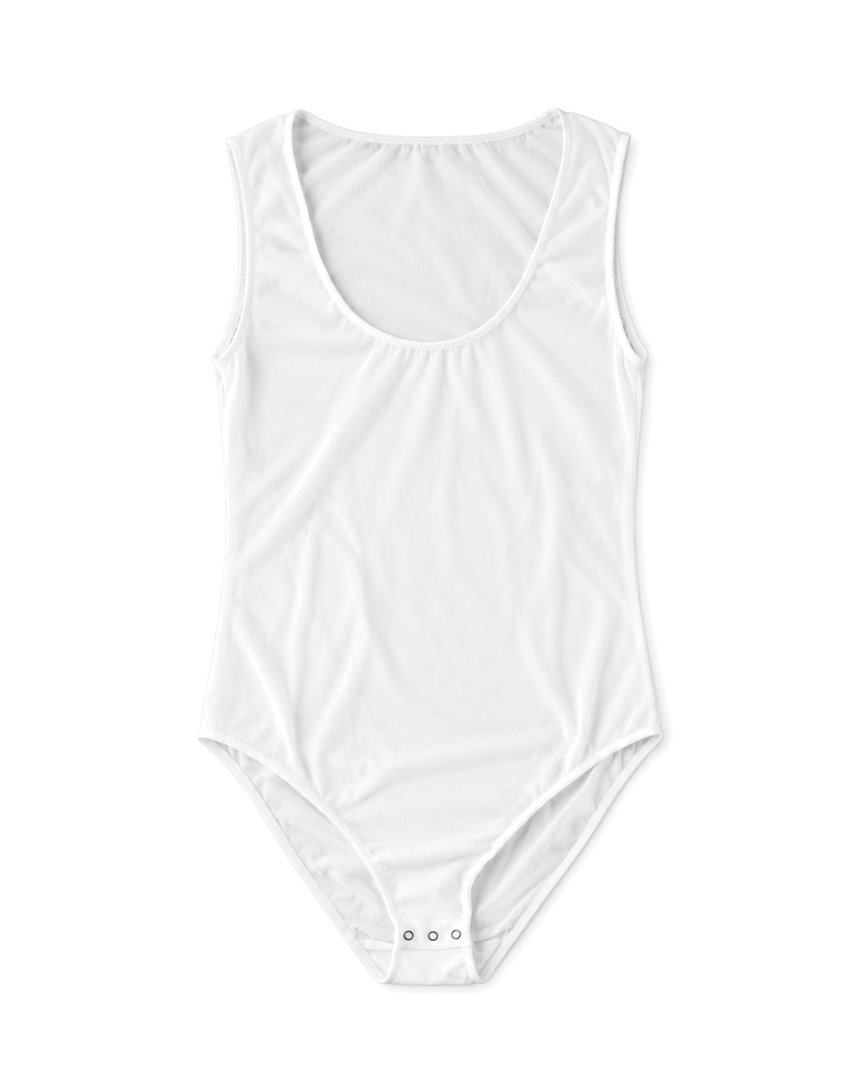 Body in Tulle Elasticizzato Bianco