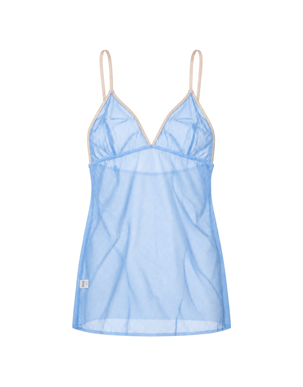 Canotta in Tulle Elasticizzato Azzurro